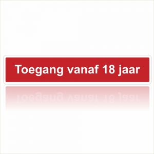 Pictogram Toegang vanaf 18 jaar sticker