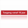 Pictogram Toegang vanaf 18 jaar sticker