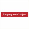 Pictogram Toegang vanaf 18 jaar sticker