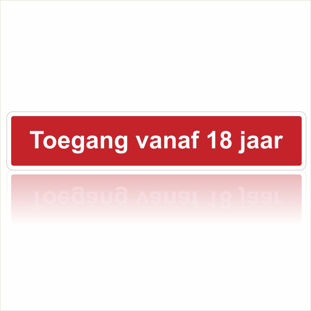 Pictogram Toegang vanaf 18 jaar sticker
