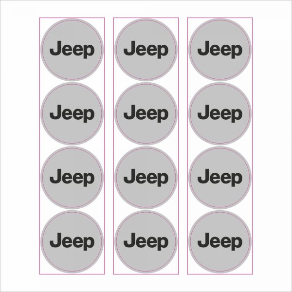 Wielnaaf stickers Jeep