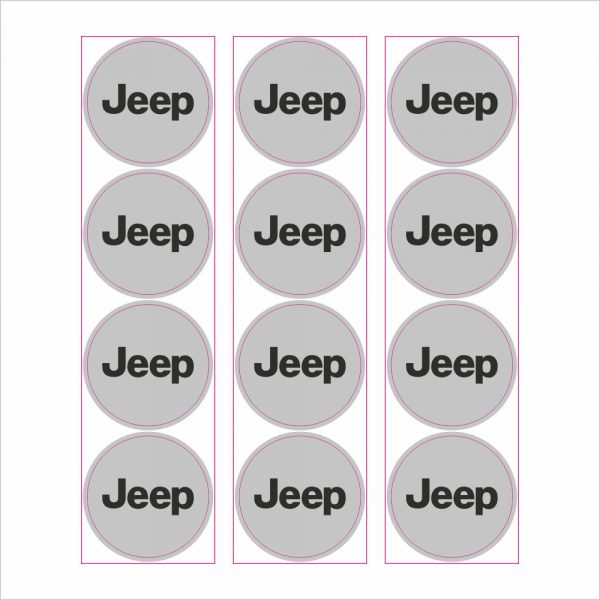 Wielnaaf stickers Jeep