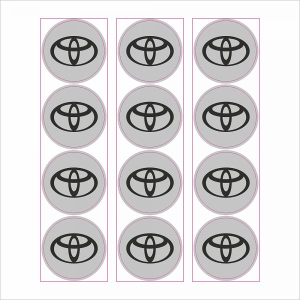 Wielnaaf stickers Toyota