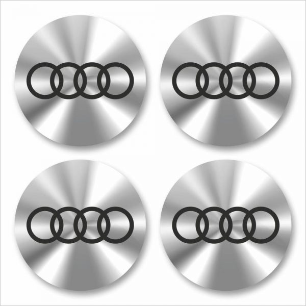 Wielnaaf stickers Audi Chrome