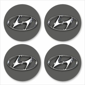 Wielnaaf stickers Hyundai antraciet