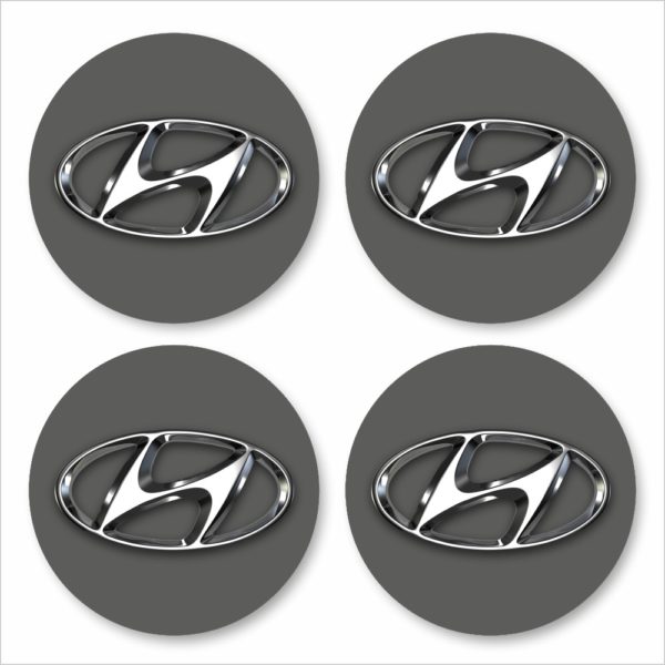 Wielnaaf stickers Hyundai antraciet