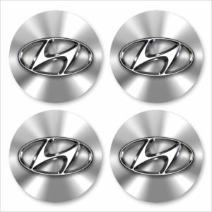 Wielnaaf stickers Hyundai chrome