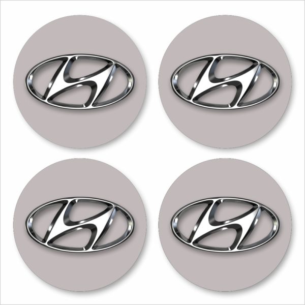Wielnaaf stickers Hyundai grijs