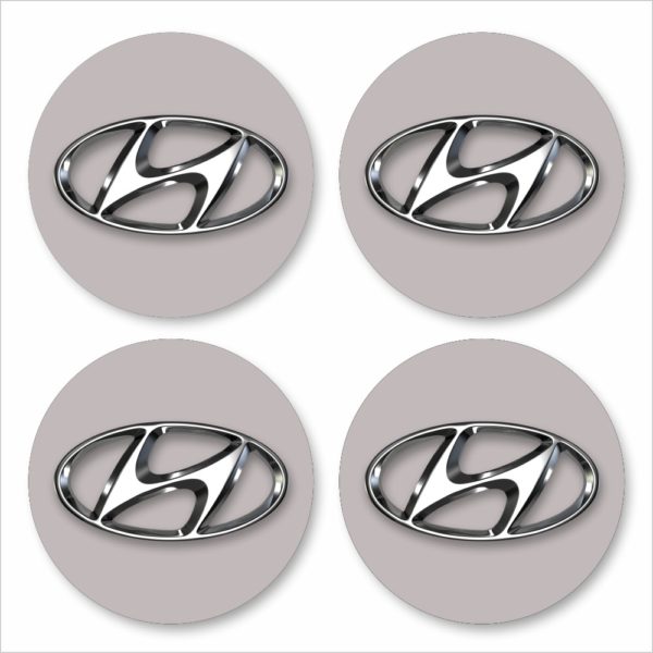 Wielnaaf stickers Hyundai grijs