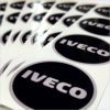 Wielnaaf stickers Iveco zwart grijze rand