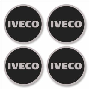 Wielnaaf stickers Iveco zwart grijze rand