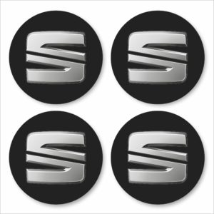 Wielnaaf stickers Seat zwart