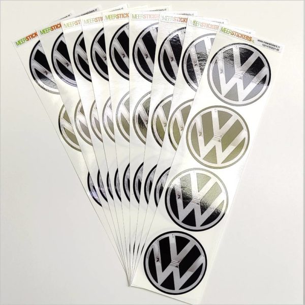 Wielnaaf stickers VW zwart