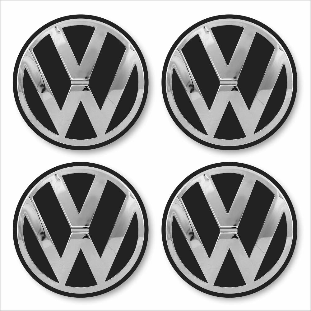 Wielnaaf stickers VW zwart