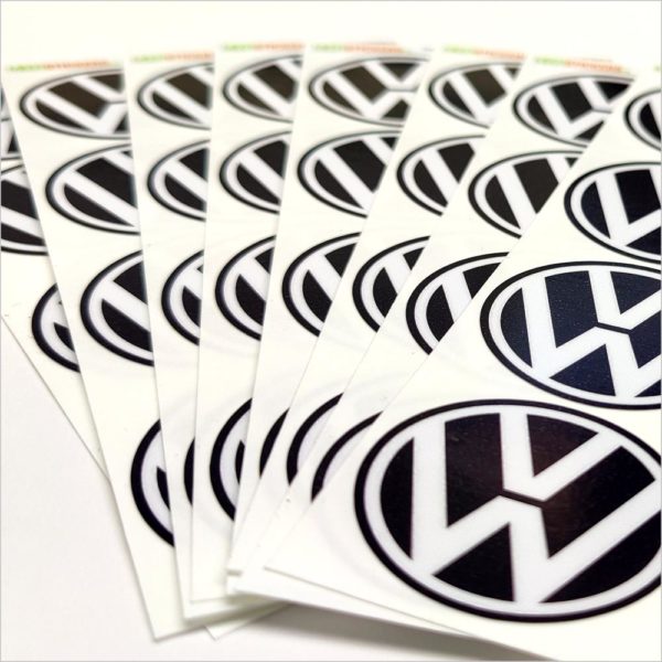 Wielnaaf stickers Volkswagen Zwart-Wit
