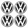 Wielnaaf stickers Volkswagen Zwart-Wit