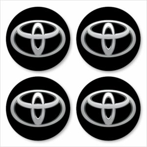 Wielnaaf stickers Toyota Zwart