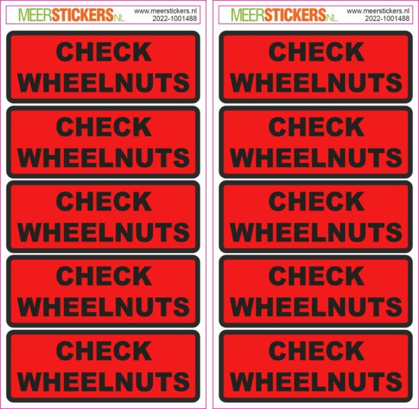 Check wheelnuts stickers Product