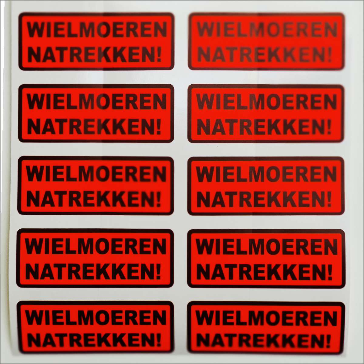 Wielmoeren natrekken sticker product