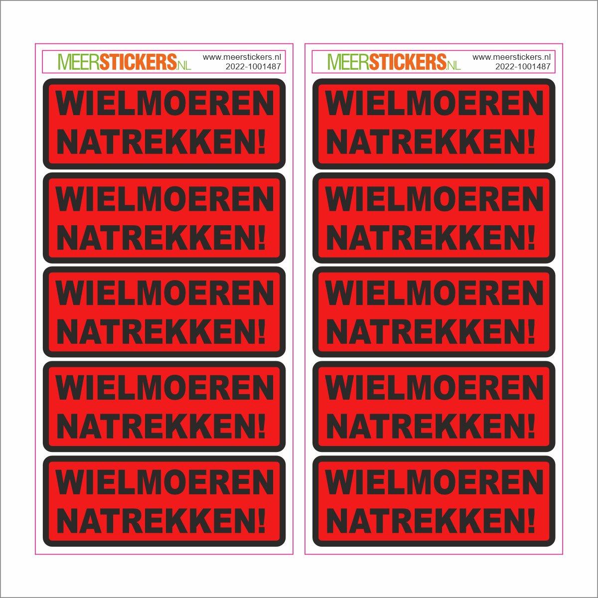 Wielmoeren natrekken sticker product