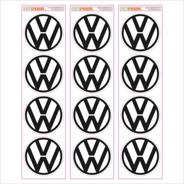 Wielnaaf stickers VW Wit