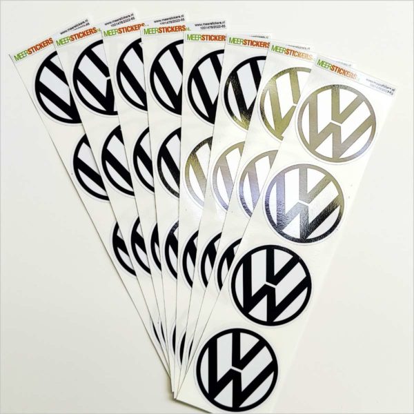 Wielnaaf stickers VW Wit