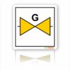 Pictogram sticker Afsluiter Gas / Gasafsluiter