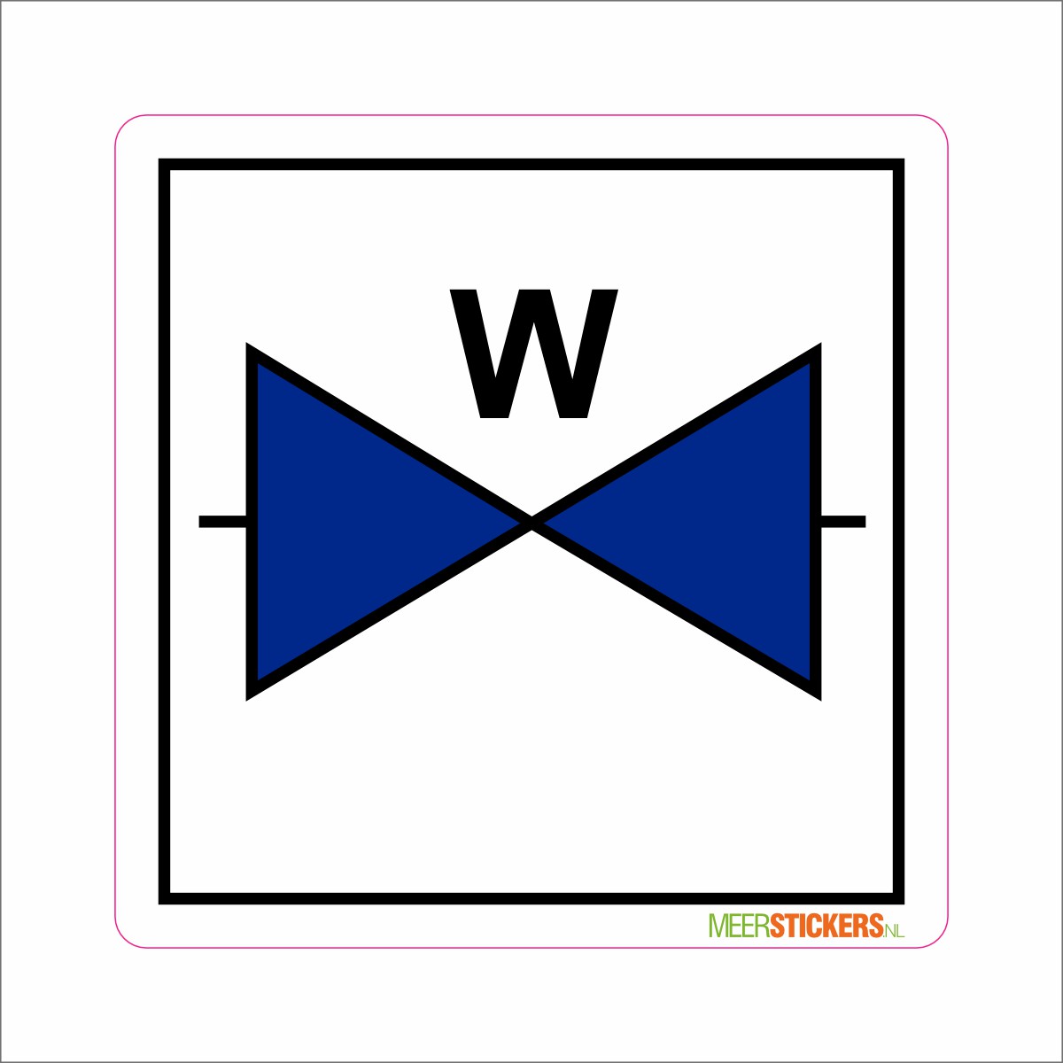 Pictogram sticker Afsluiter Water / waterafsluiter product