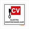 Pictogram sticker Hoofd schakelaar CV