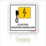Pictogram sticker Hoofdschakelaar elektra