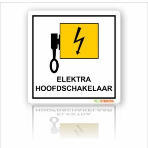 Pictogram sticker Hoofdschakelaar elektra