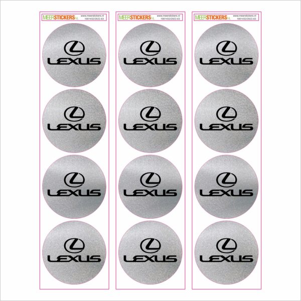 Wielnaaf stickers Lexus Silver metallic