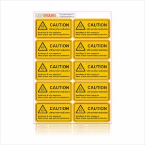 Sticker Caution Ultraviolet Radiation
