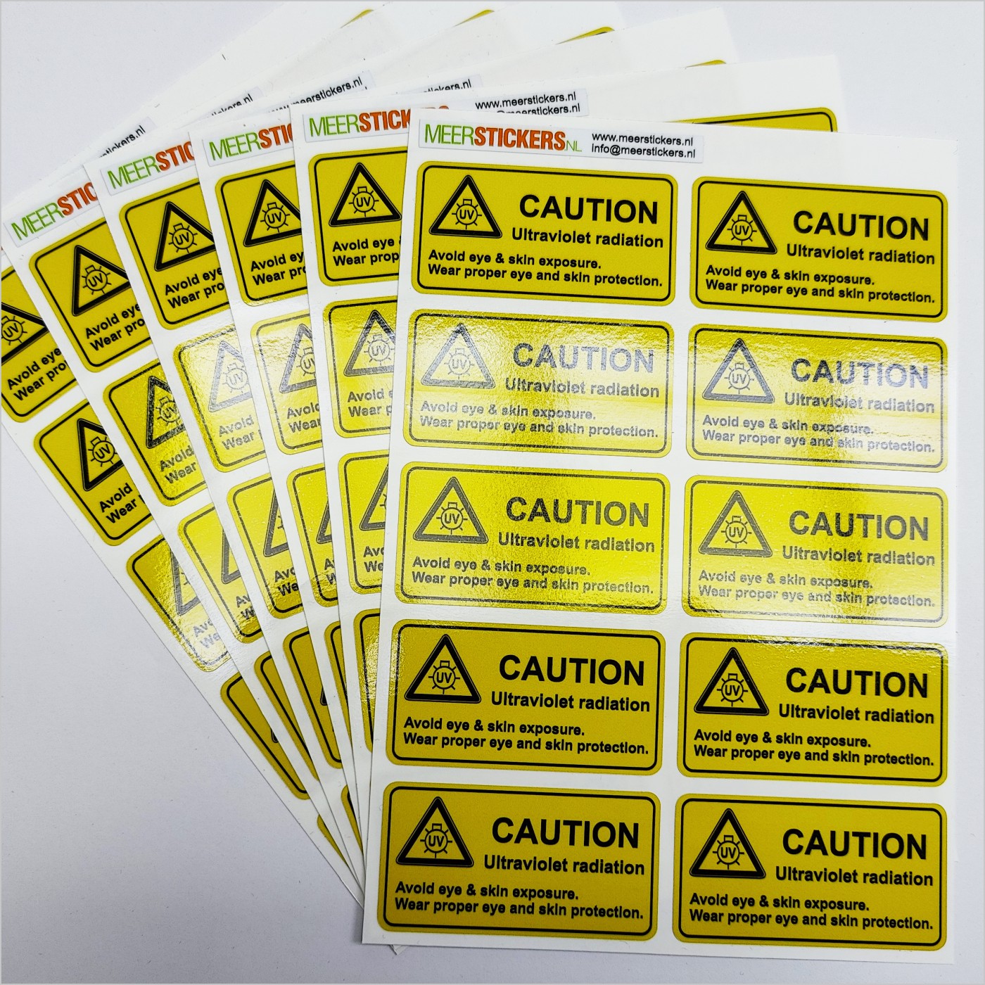 Sticker Caution Ultraviolet Radiation