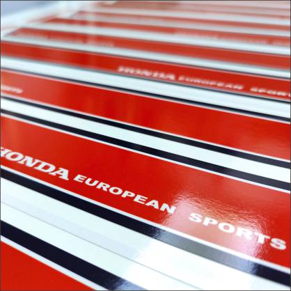 Honda MB5 Koffer stickerset Rood met blauwe lining