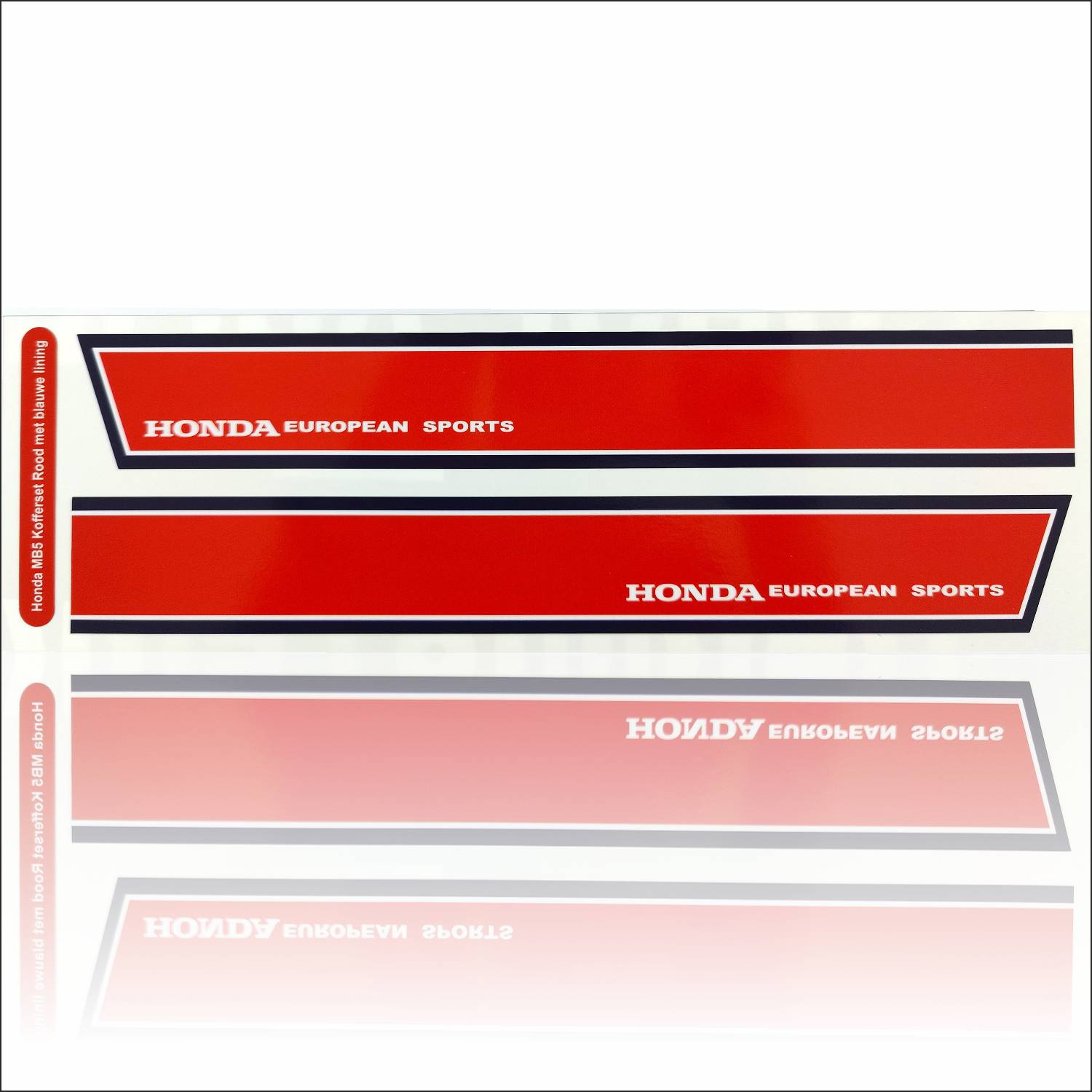 Honda MB5 Koffer stickerset Rood met blauwe lining