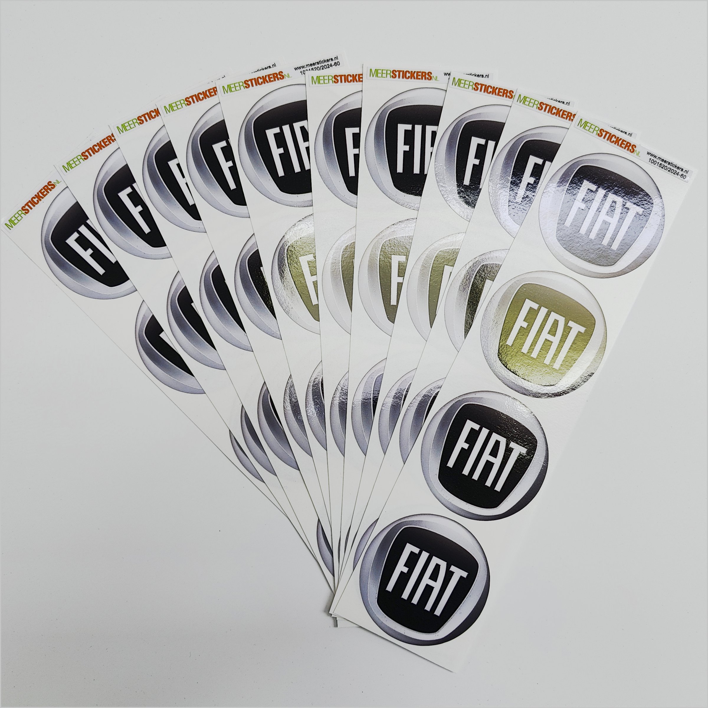 Wielnaaf stickers Fiat zwart