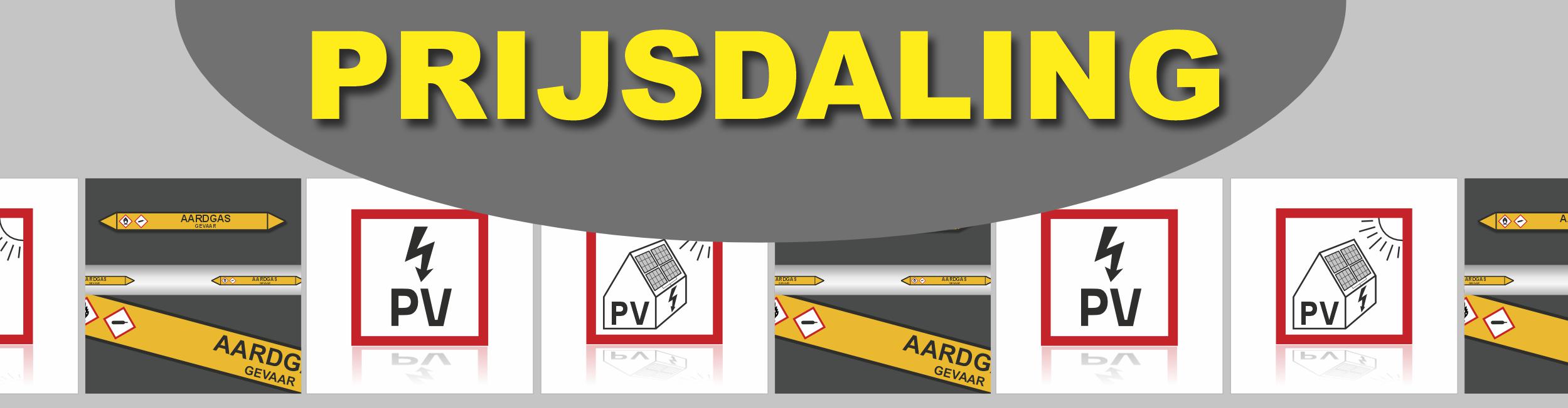 Prijsdaling PV Stickers en Leidingmarkeringen