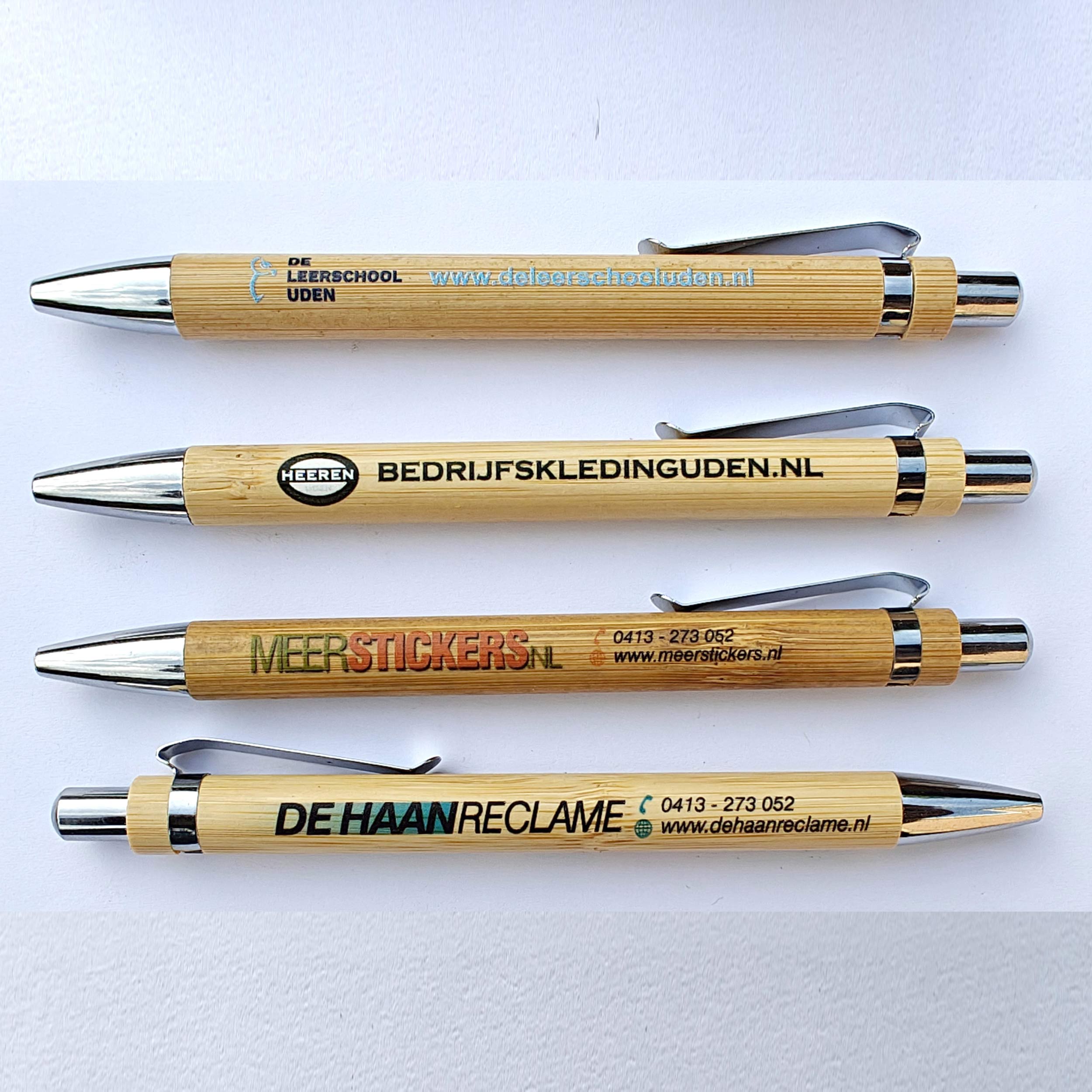 Bamboe pen zwart schrijvend