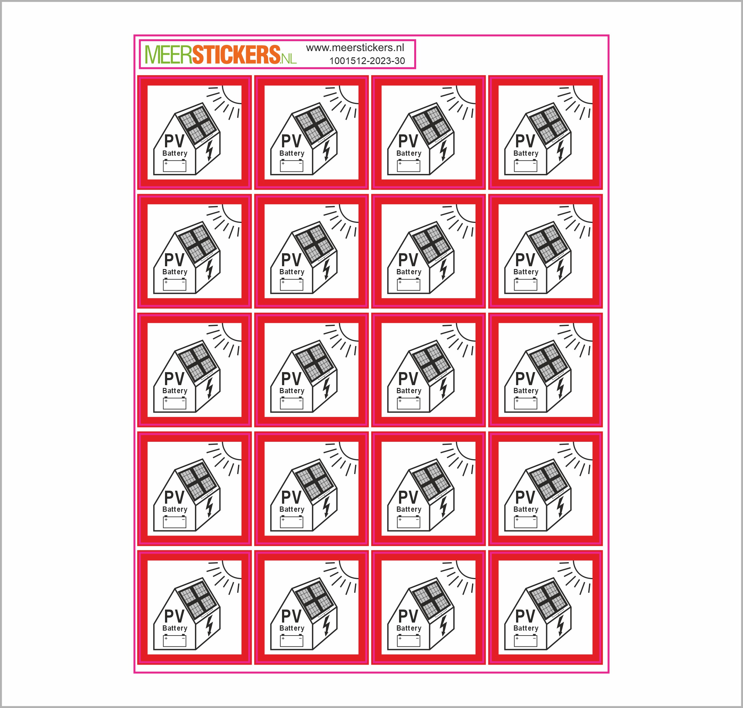 PV Stickers batterij accu PV Stickers batterij accu