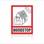 PV Stickers zonnepaneel batterij noodstop