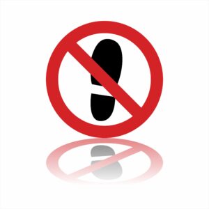 Pictogram Niet betreden